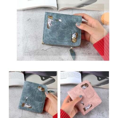 New Women Fashion Lovely Designer Leather Short Wallet Multi Card Position Moneybag Coin Purse Card Holder Passport Wallets
