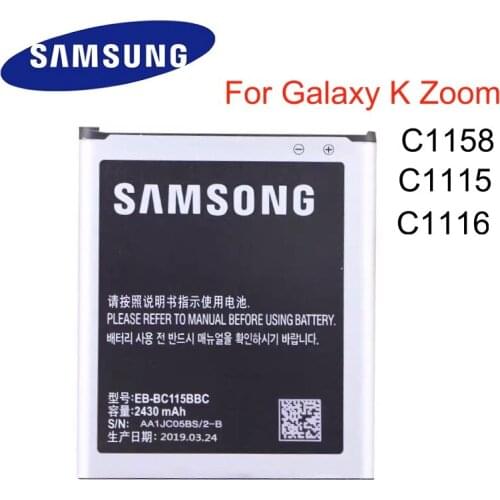 EB-BC115BBE EB-BC115BBC Original Replacement Samsung Battery For Galaxy K Zoom C1158 C1115 SM-C1116 Genuine with NFC 2430mAh