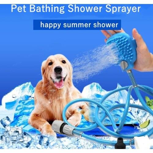 Pet Bathing Shower Sprayer Silicone Comfortable Massager Shower Cleaning Washing Bath Sprayers Pet Grooming Scrubber Brush Tool