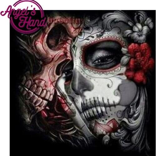 Full 5D DIY Diamond Painting Skull Needlework Embroidery Round & spuare Rhinestones Cross Stitch Room Decoration Handmade Art