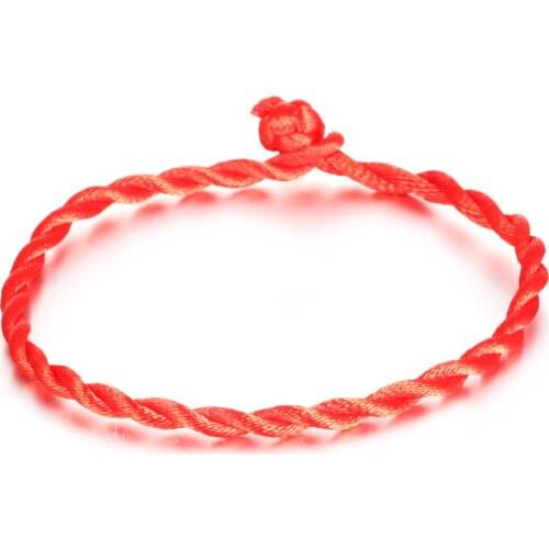 Simple Red Rope Bracelets & Bangles For Women man Children Fashion unisex Jewelry Gift width 4mm/2mm length 20cm
