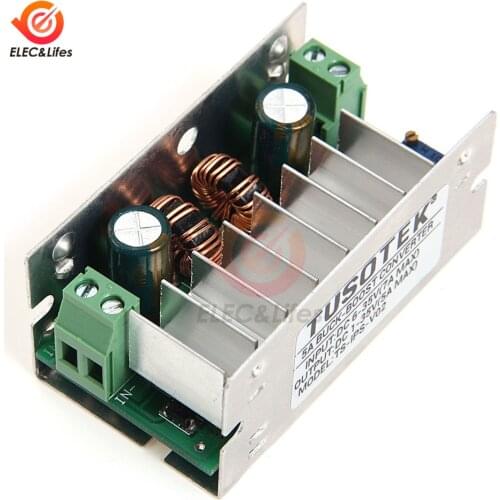 5A DC 6-35V 1-35V adjustable Auto Boost Buck Step Up Down Converter Module power supply Voltage Regulator With Aluminum Case