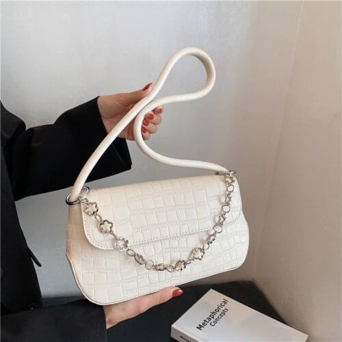 Luxury Crocodile Handbags Women Retro High Quality Pu Leather Shoulder Bags Armpit Purse Fashion Exquisite Shopping Bag Female