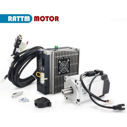 1KW 3.18Nm AC Servo Motor 1000rpm 220V+SDF08NK8 Matched Servo Driver Control System f/ Industrial Robot/Semiconductor/Engraving