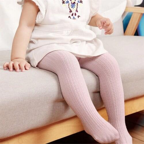 Baby Girls Toddler Kids Pure Color Cotton Warm Autumn Winter Tights Stockings White Pink Black Gray