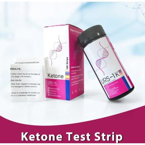 100pcs Ketone Test Strips Urine Keto Tester Reagent Strip Ketosis Home Urinalysis Tester Kit Analysis Keto Strips