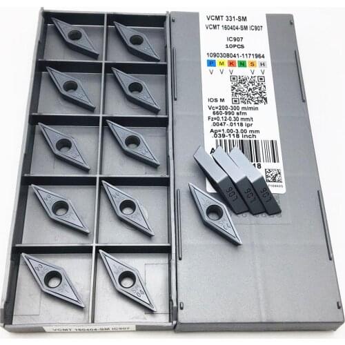 Turning insert VCMT160404 SM IC907 VCMT160404 SM 908 External turning insert Carbide insert turning tool VCMT 160404 tool
