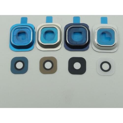 High Quality New Camera Frame Holder + Glass Lens Cover repair For Samsung S6 G9200 G920 G920F / A/T/FD/I