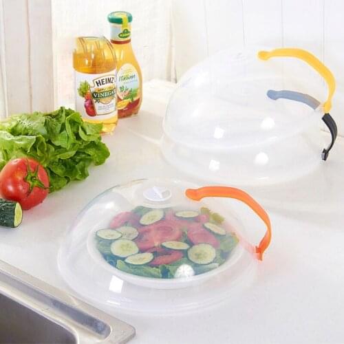 1piece Food Splash Cover Professional Kitchen Microwave Food Splash Cover Oven Oil Cover With Steam Hole Magnetic Splash Cover