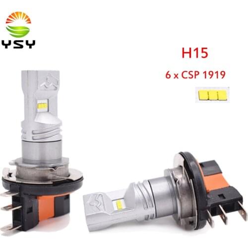 2pcs H15 LED Fog Lamp 30W CSP 6SMD Fog Lamp High Power LED Chip 6000K White For Car Auto External Fog Light Headlight
