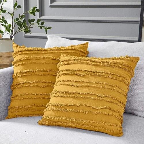 2020 New Hot Fashion Throw Pillow Covers Boho Tassels Striped Decorative Square Cushion Covers for Sofa Couch Chair Car Seat