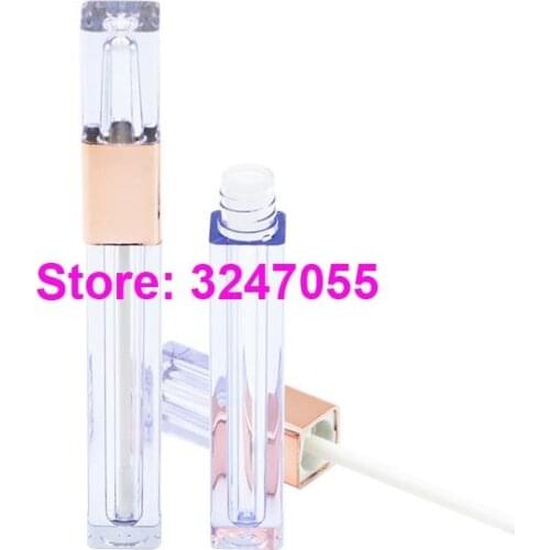 3.8ML 30pcs 50pcs Square Clear Elegant Lip Gloss Tube, DIY Superior Quality Liquid Lipstick Bottle, Professional Lip Beauty Tool