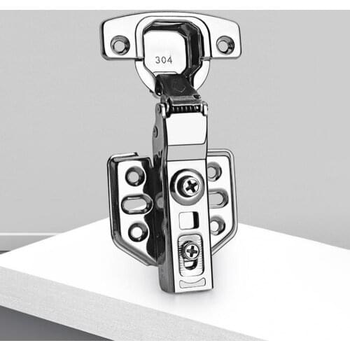 5Pcs 2mm Stainless Steel Detachable Hydraulic Door Damper Cabinet Closet Hinges Kitchen Cupboard Furniture Hardware Accessories