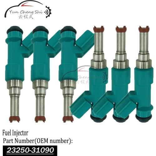 6x Original Fuel Injector 232500P010 23250-0P010 For TOYOTA Lexus Highlander Sienna 3.5L 2.7L 2.5L