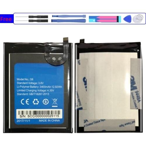 Battery 3400mAh For HOMTOM S8 5.7inch Bateria