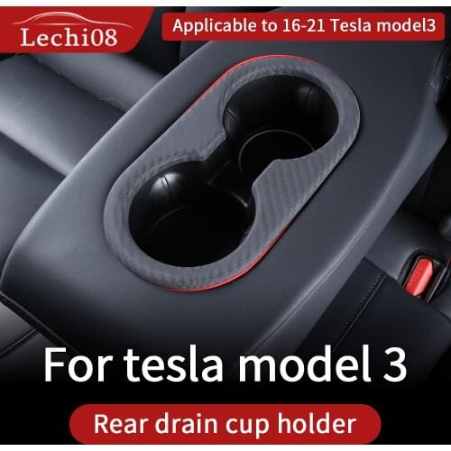 Holder trim for Tesla model 3 accessories/car tesla mode y model 3 tesla three center console tesla model 3 carbon/accessoires