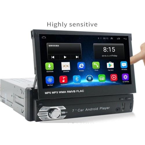 1 Din Car radio Android 10.0 2+32G Optional 7'' Touch Screen Car Multimedia Player GPS Wifi Bluetooth Rear View Camera