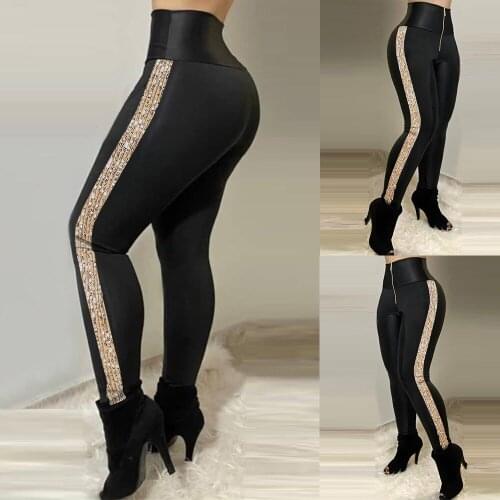 Fashion casual streetwear pants women 2021 summer new fashion mesh beads stitching full length pencil pants