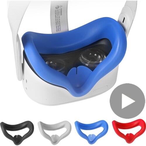 Silicone Padding Cushion Face Cover For Quest2 Oculus Quest 2 Accessories Smart 3D Virtual Reality VR Glasses Helmet Headset Set