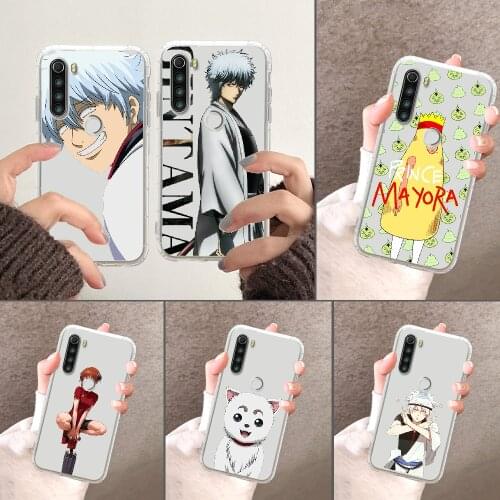 Anime Gintama Phone Case For Xiaomi Redmi Note 7 7A 8 8T 9 9A 9S 10 K30 Pro Ultra transparent art cover tpu Etui silicone bumper