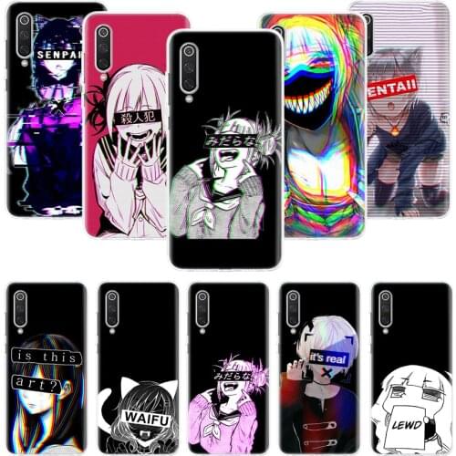 LEWD Sad Anime Aesthetic Senpai san Case for Xiaomi Redmi Note 10 9 9S 8 7 6 8T 8A 7A 6A S2 K30 K20 MI 9 8 CC9 F1 Lite Pro Soft