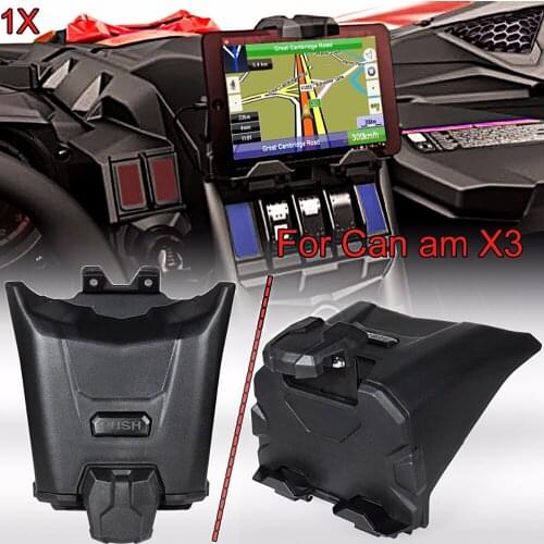 Electronic Device Holder With Integrated Storage For 17-18 Can Am Maverick X3