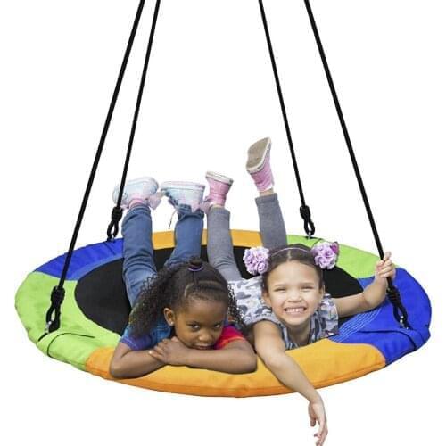 IMBABY Kids Sport Safety Hanging Chair Round Leisure Swing Children Swing With Rope Outdoor Park Play Equipment Child Swing Toys