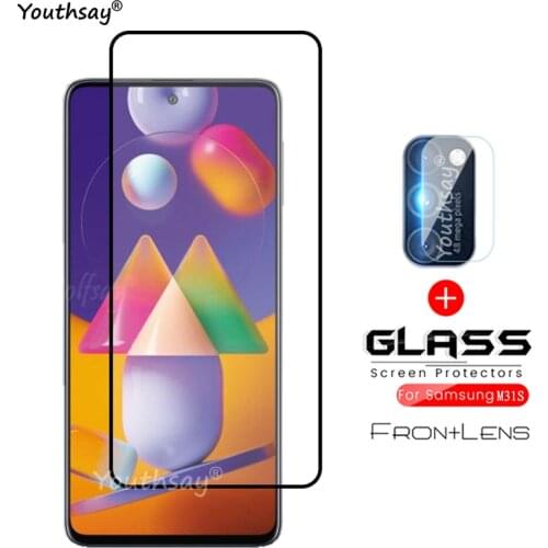For Samsung Galaxy M31S Glass For Samsung M31S Tempered Glass Full Glue Screen Protector Lens Protective Film For Galaxy M31S
