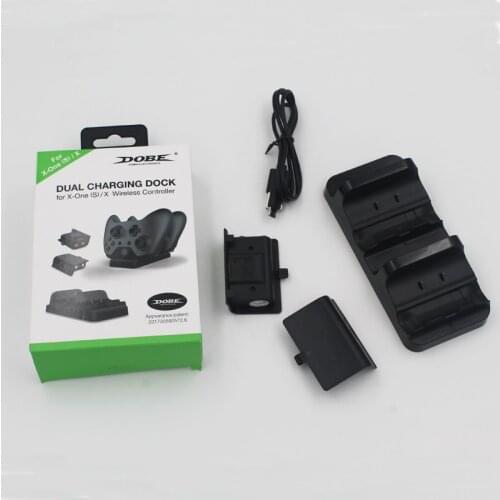 USB Dual charging dock for xboxone (S) X wireless controller battery pack for xboxone X controller with 2 battery