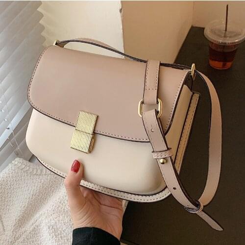 European and American Niche Design Bags Women 2021 New Trendy Fashion Hit Color Messenger Bag Wild Popular Popular Saddle Bag