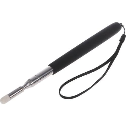 Professional Torch Whiteboard Pen Felt Head Stainless Steel Telescopic Teacher Pointer 1M Q1JC