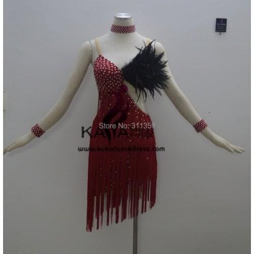 Hot Sales!KAKA-L140238,Women Dance Wear,Girls Fringe Latin Dress,Salsa Dress Tango Samba Rumba Chacha Dress,Latin Dance