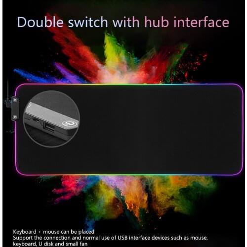 Gaming Mouse Pad Computer Mousepad Rgb Large Mouse Pad Gamer Xxl Mouse Carpet Big Mause Pad Pc Desk Play Mat With Backlit