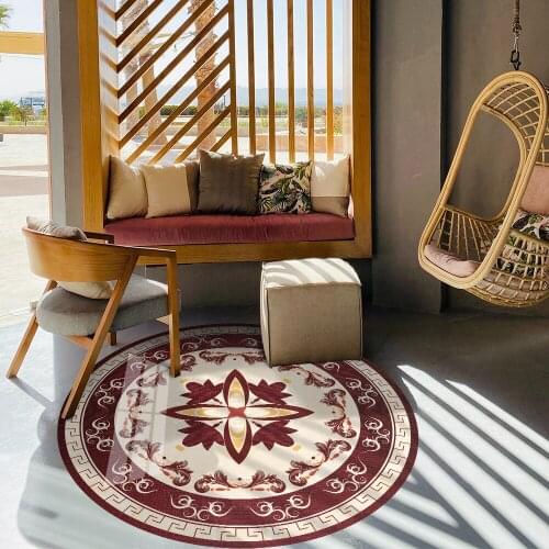 European-style round mosaic stickers waterproof and moisture-proof wear-resistant floor stickers corridor living room aisle home