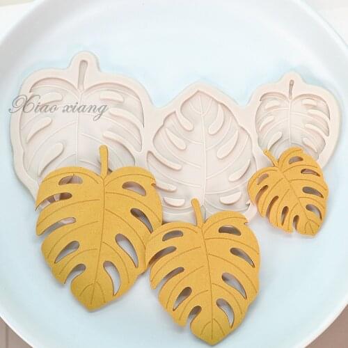 Leaves Silicone Cake Molds For Baking Fondant Cake Decorating Tools Hand Made Decorating Leaves Chocolate Candy Moulds FM2120