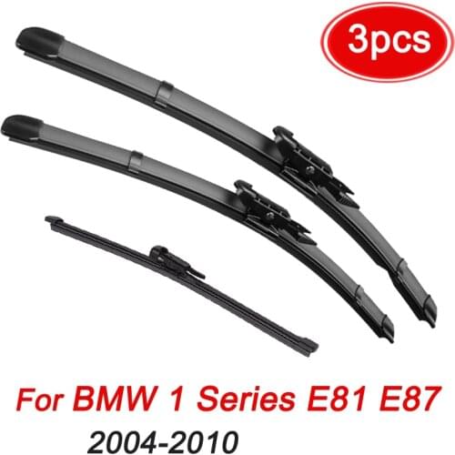 MIDOON Windshield Windscreen Wiper Blades For BMW 1 Series E81 E87 Front Rear Window Set 2004 2005 2006 2007 2008 2009 2010