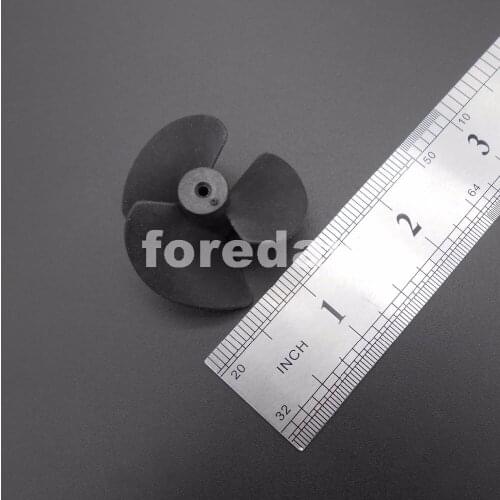 100PCS Nylon plastic Marine trilobites 3 leaf helix OARS propeller aperture=2mm D=40mm TH=18.5mm Black*FD032X100