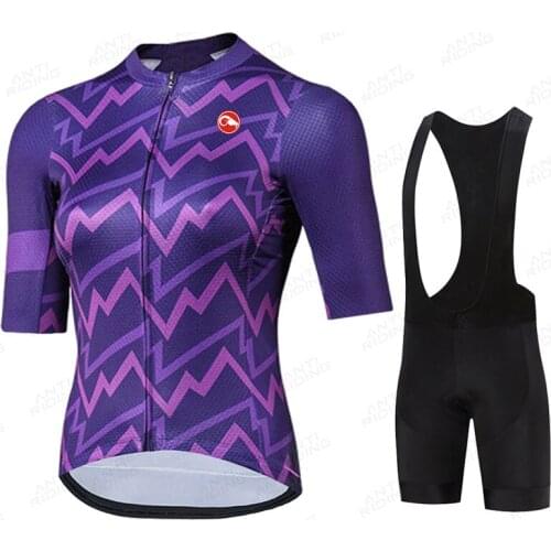 New 2021 Women Cycling Clothing Girl Cycle Casual Wear Road Bike Bib Short Bicycle Jersey Set Female MTB Ropa Ciclismo Raudax