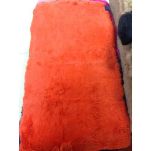 Dyed orange plate rabbit fur 50CM*110CM piece