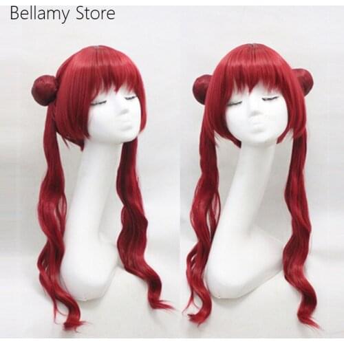 Game ELSWORD Elsword cosplay wigs Dark Red Long Halloween Party Heat Resistant Synthetic Hairwear+Wig Cap