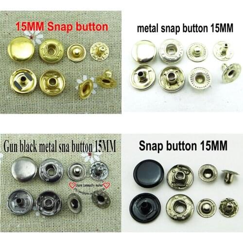 Promotion 20PCS 15MM Decorative handbag Buttons Metal Coat Snap Button Sewing Clothes Accessory Garment Fits SMB-010