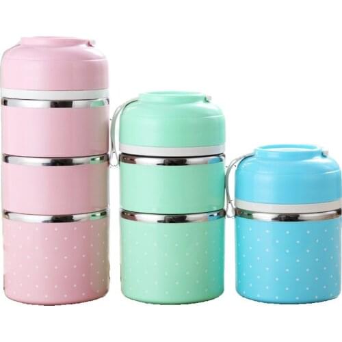 Drop Shipping Japanese Kids Lunch Box Portable Stainless Steel Bento Container Kitchen Lunchbox Leak-Proof Food