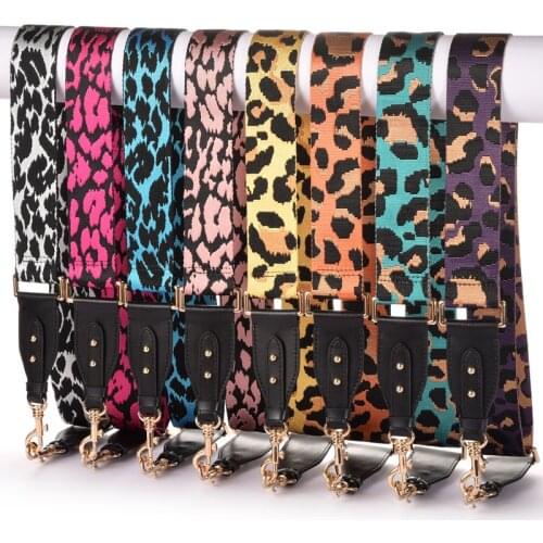 Real leather Leopard Print Bag Strap for Handbags Cultch Crossbody Shoulder Bag Belts Handle Womens Bag Strap Replacment STP278