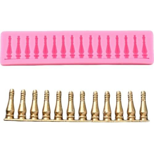 3D Railing Silicone Mold Cake Border Fondant Mould Cake Decorating Tools DIY Baking Candy Polymer Clay Chocolate Molds