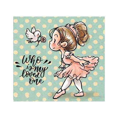 Dancing Girl Transparent Silicone Rubber Stamp And Metal Die Sheet Cling Scrapbooking DIY Cute Pattern Photo Album