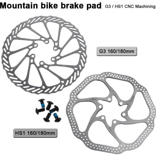 180mm/160mm 6 Inches Bicycle Brake Stainless Steel Rotor Disc Brake For MTB Mountain Road Cruiser Bike Bicycle Parts Accessories