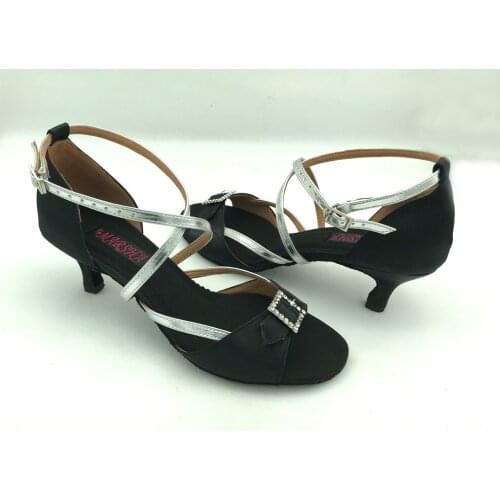 Comfortable and Fashional latin dance shoes ballroom shoes salsa dance shoes tango party shoes for women6211BLK