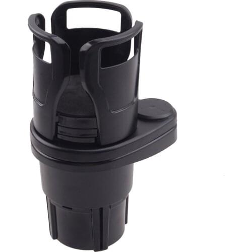 Universal ABS Black 2-in-1 Mounted Multifunctional Water Drink Cup Holder Fit For Most of Vehicles