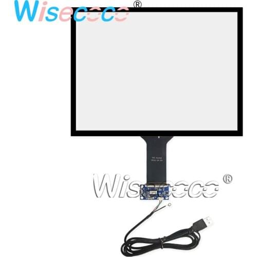 Wisecoco 15 Inch Capacitive Touch Screen USB Plug and Play 10 Point Touch Glass Panel Digitizer 324.9*248MM
