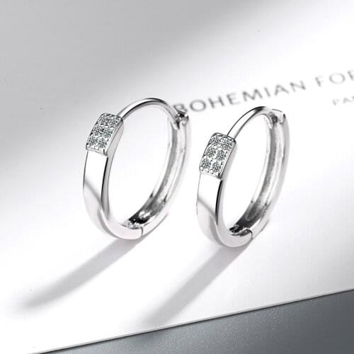 Womens Fashion Hoop Earrings Crystal Zircon Stud Simple Huggies Small Piercing Earring Jewelry Jewelry Best Charming Gifts